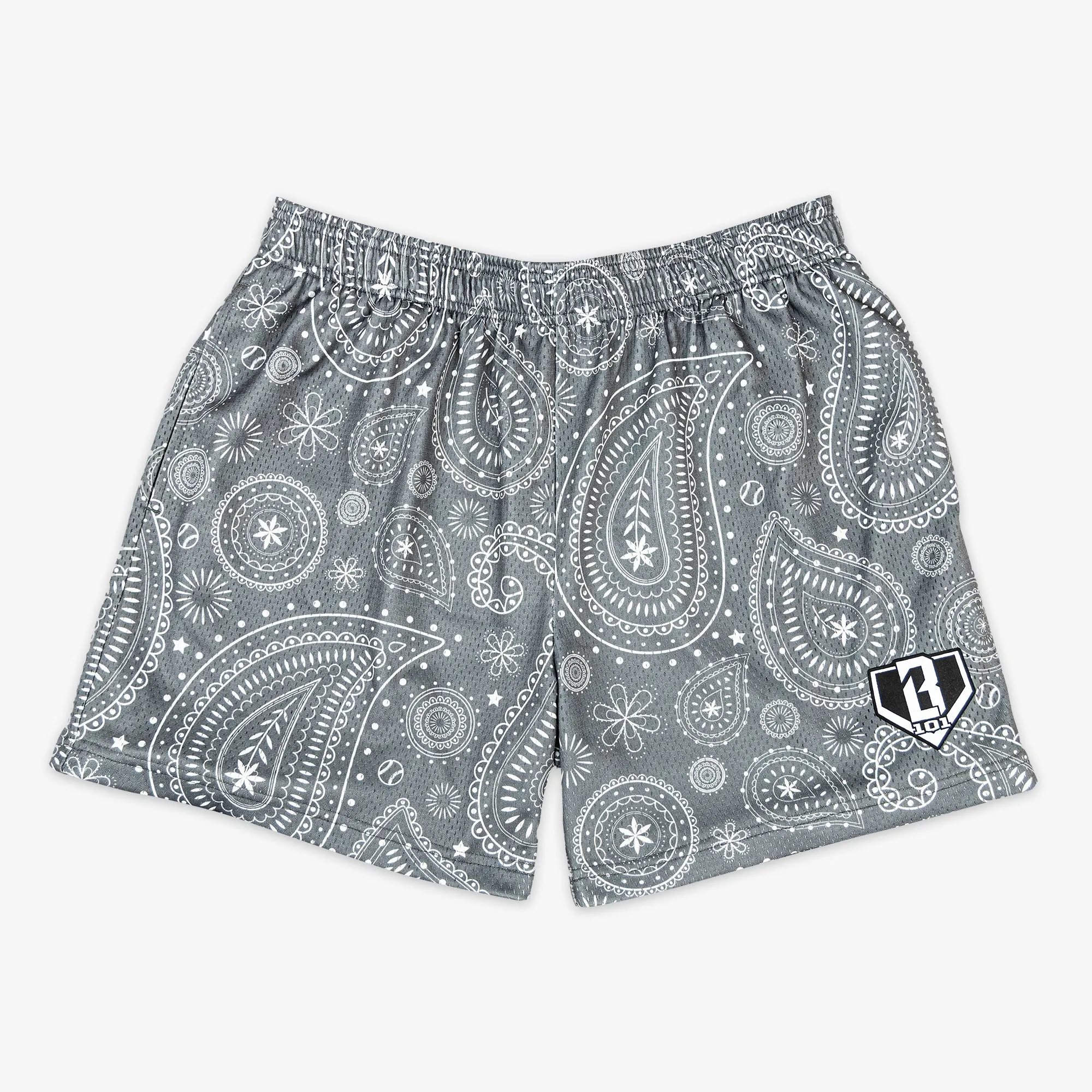 Paisley Youth Shorts - Gray