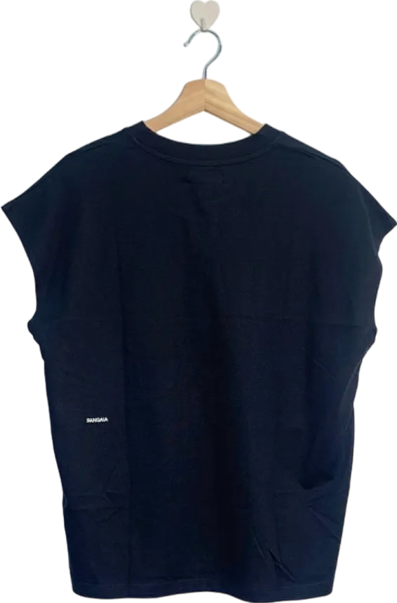 Pangaia Black Seaweed Fiber Cropped Shoulder T-Shirt M