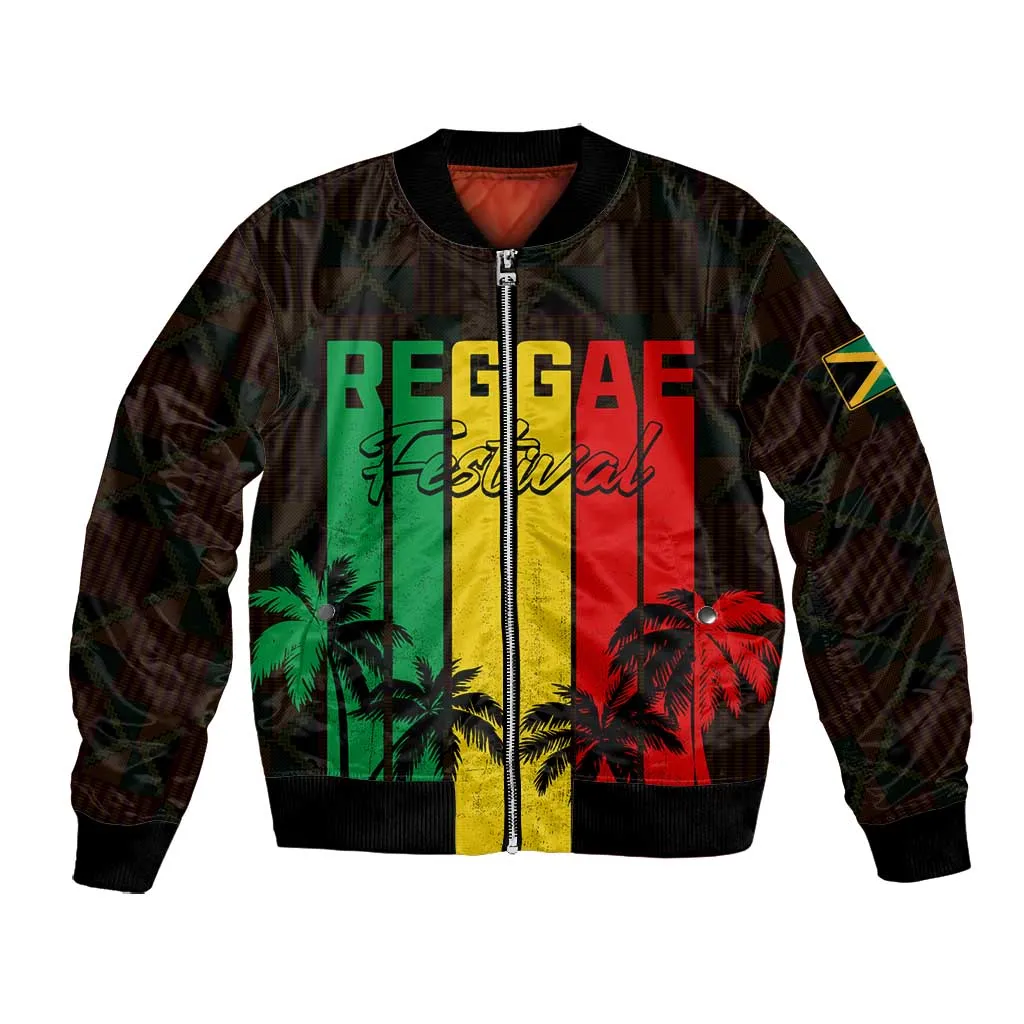 Personalised Jamaica Bomber Jacket Reggae Festival Bob Marley Abstract Portrait LT7