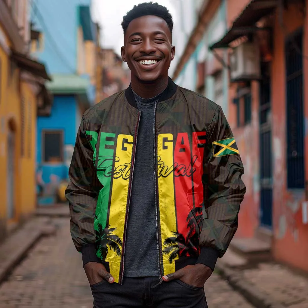 Personalised Jamaica Bomber Jacket Reggae Festival Bob Marley Abstract Portrait LT7