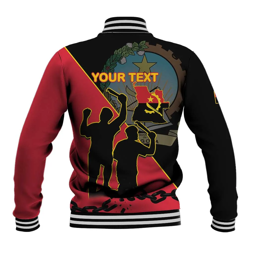 Personalized 4 De Fevereiro Angola Baseball Jacket Coat Of Arms Style LT15