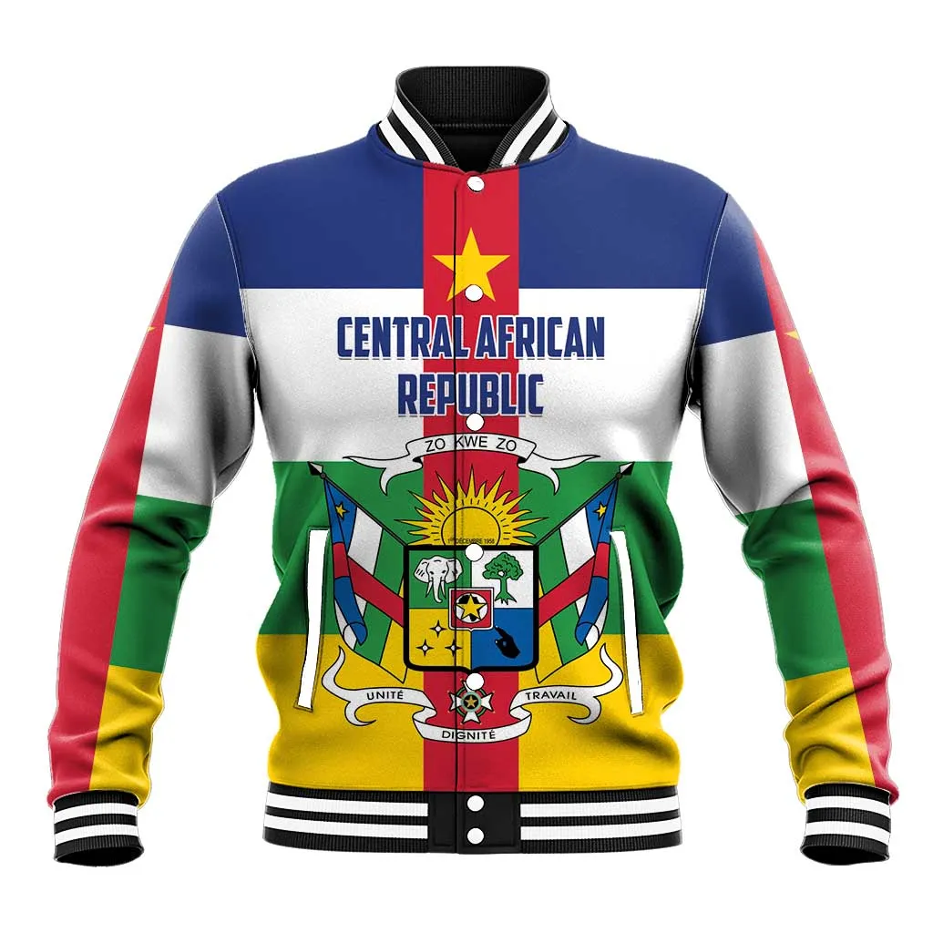 Personalized Central African Republic Baseball Jacket African Zo Kwe Zo LT01