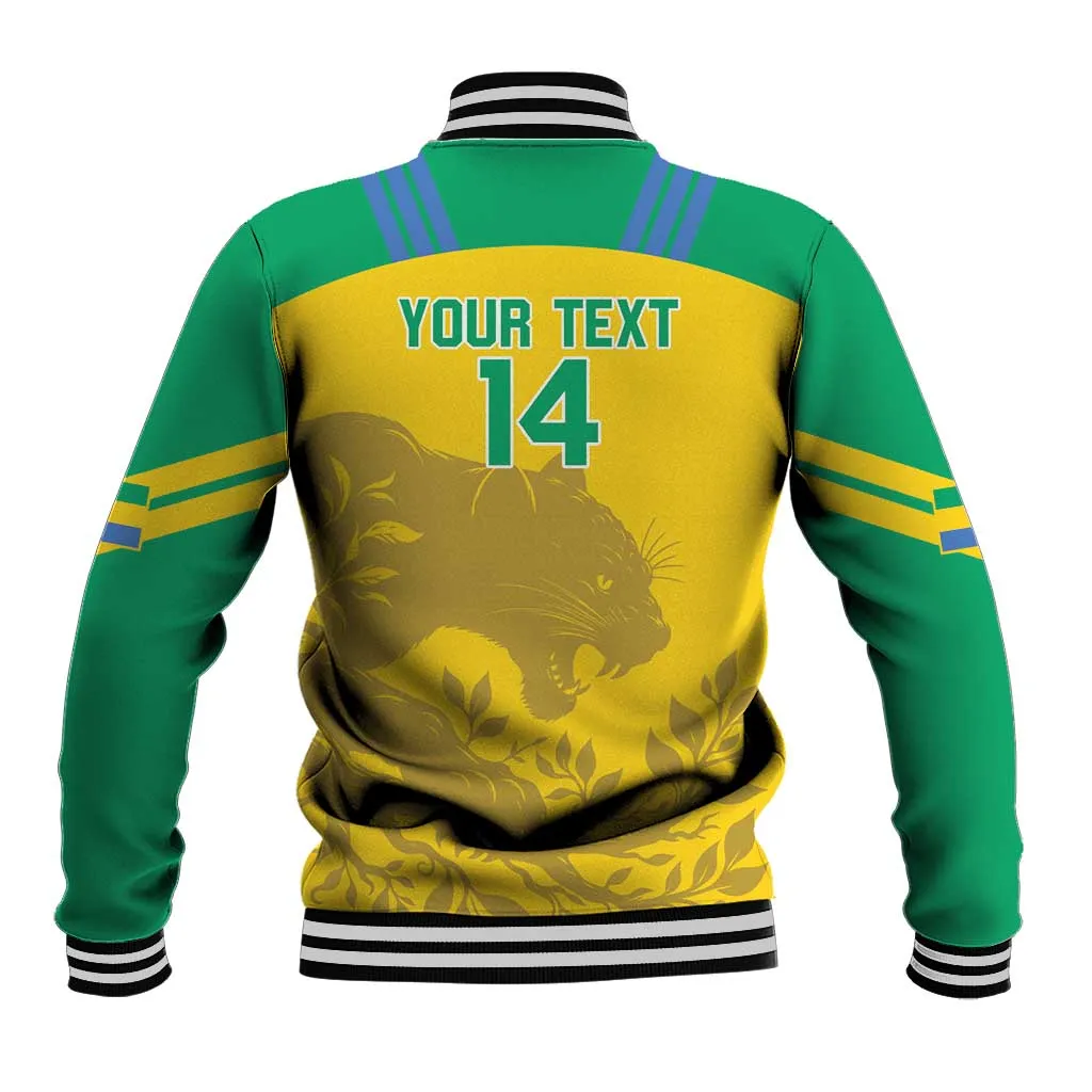 Personalized Gabon Football Baseball Jacket Allez Les Pantheres LT14