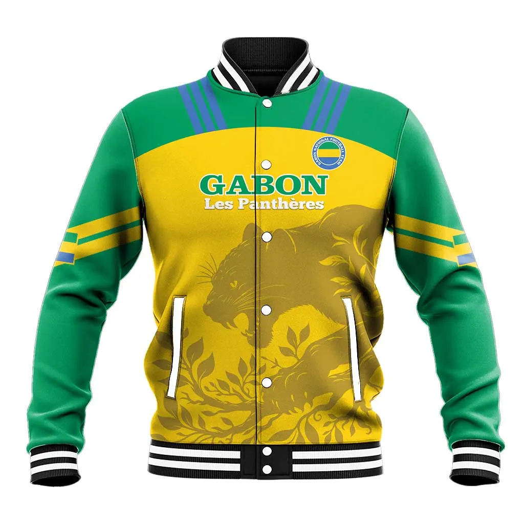 Personalized Gabon Football Baseball Jacket Allez Les Pantheres LT14