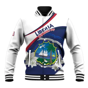 Personalized Happy Liberia Independence Day Baseball Jacket LT15