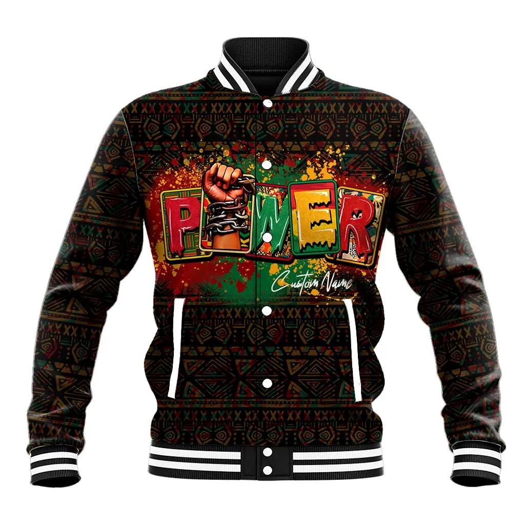Personalized Power African Baseball Jacket DT02