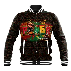 Personalized Power African Baseball Jacket DT02