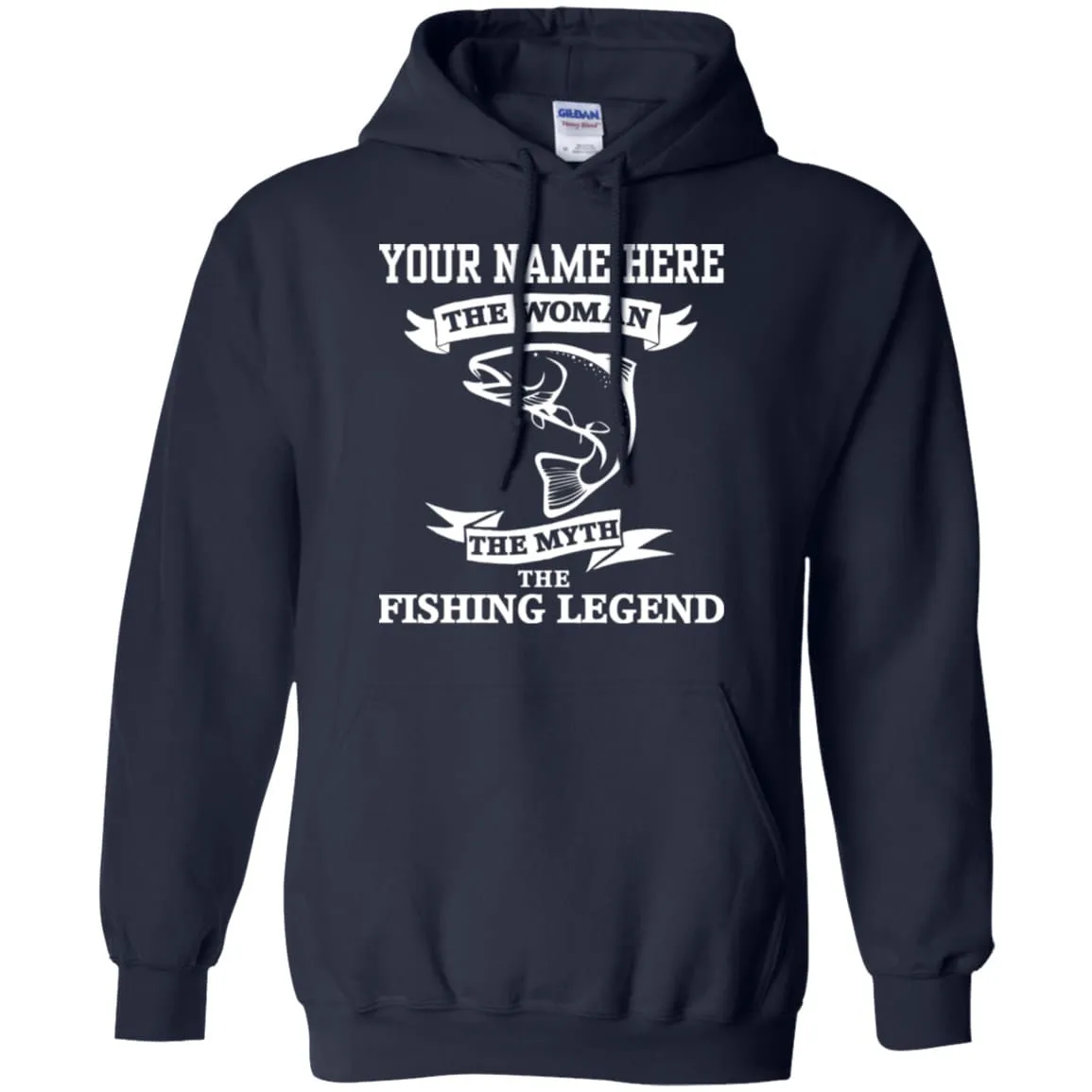Personalized The Woman The Myth The Fishing Legend Hoodie a