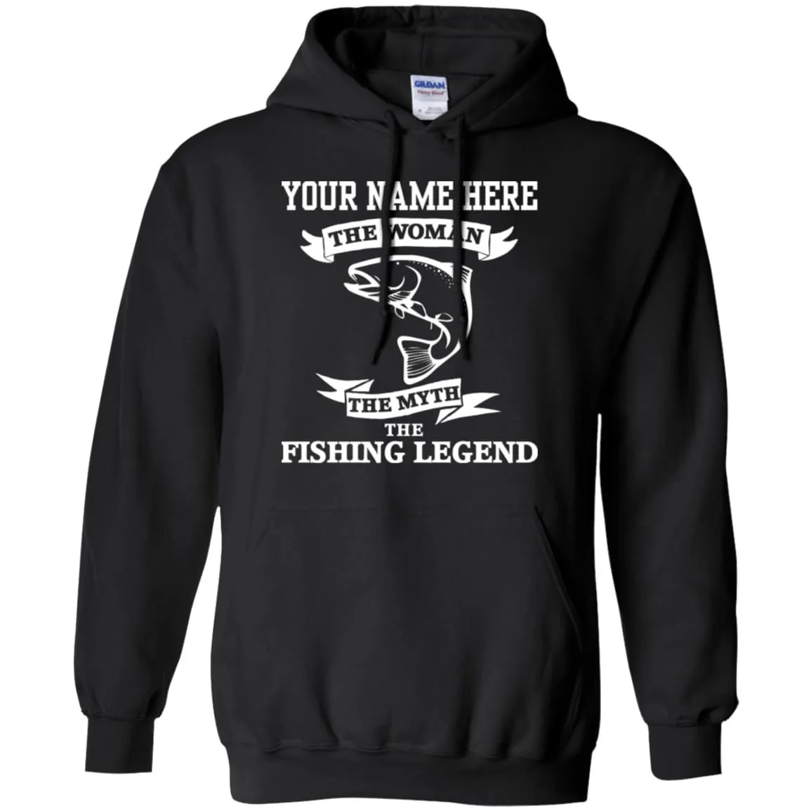 Personalized The Woman The Myth The Fishing Legend Hoodie a