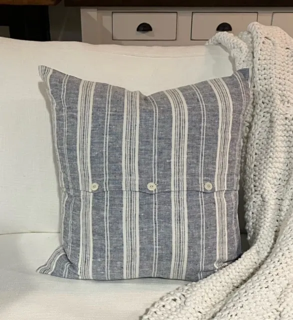 Pillow - Linen Indigo Multistripe