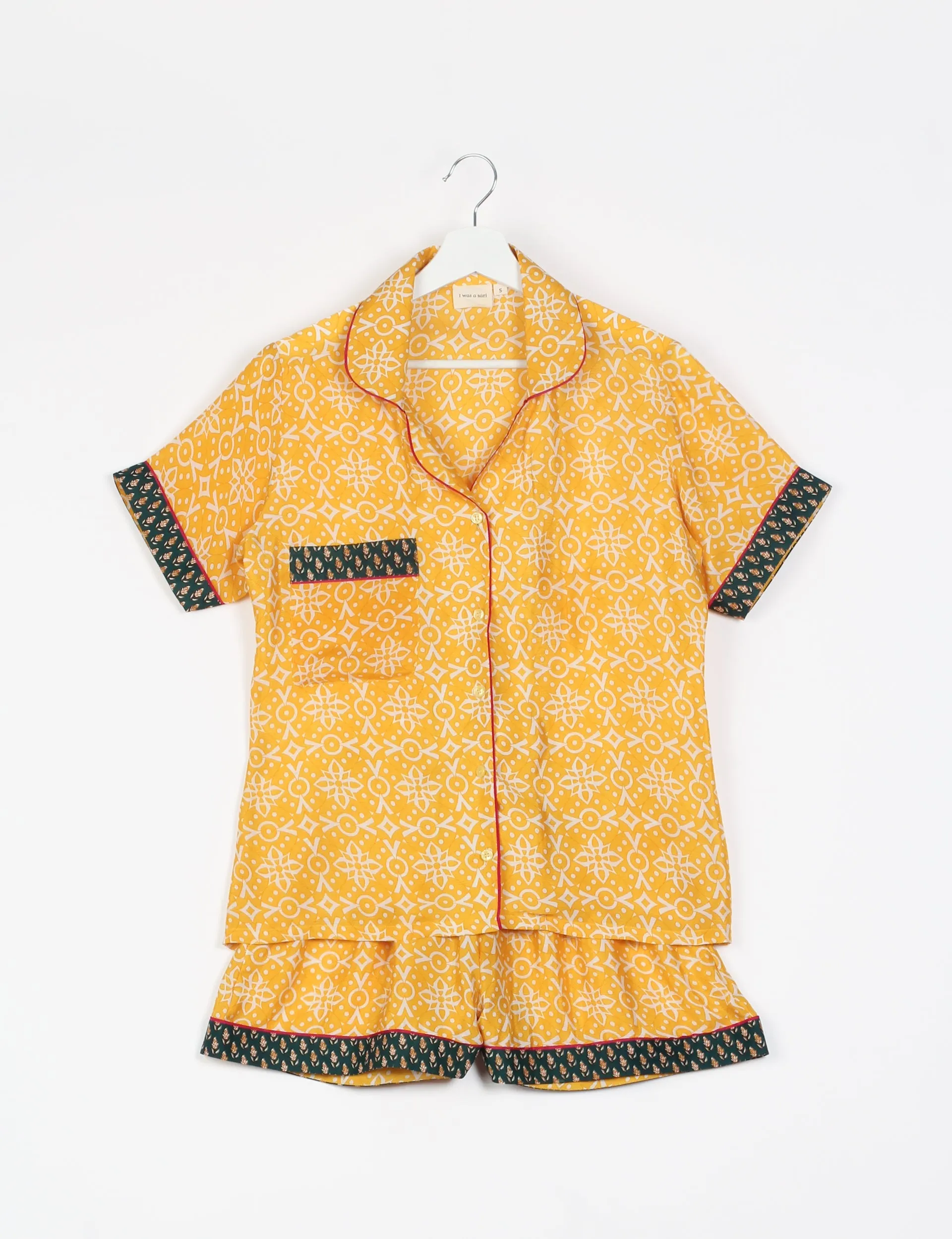 PJ SET SHORT WITH SHORT SLEEVES