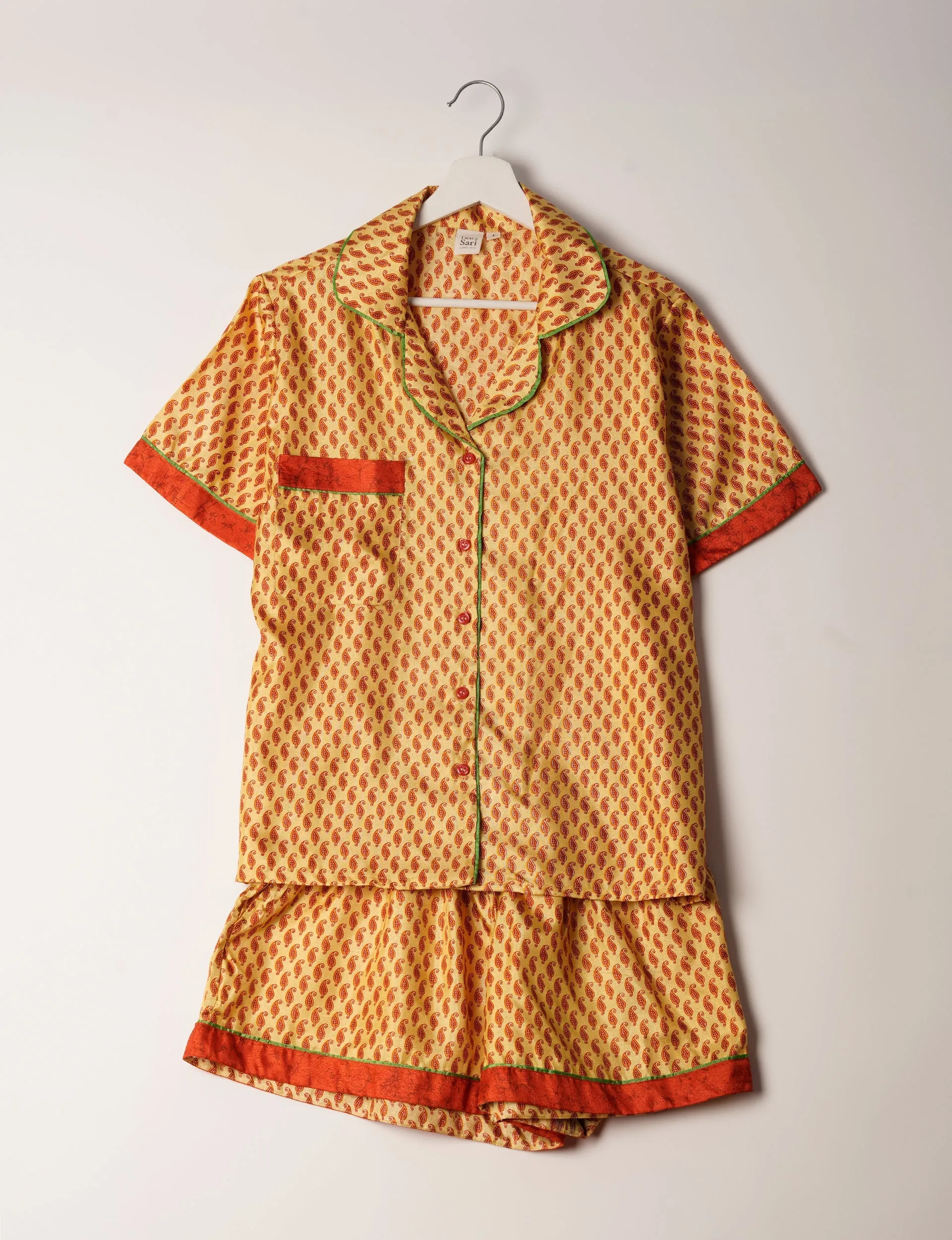 PJ SET SHORT WITH SHORT SLEEVES