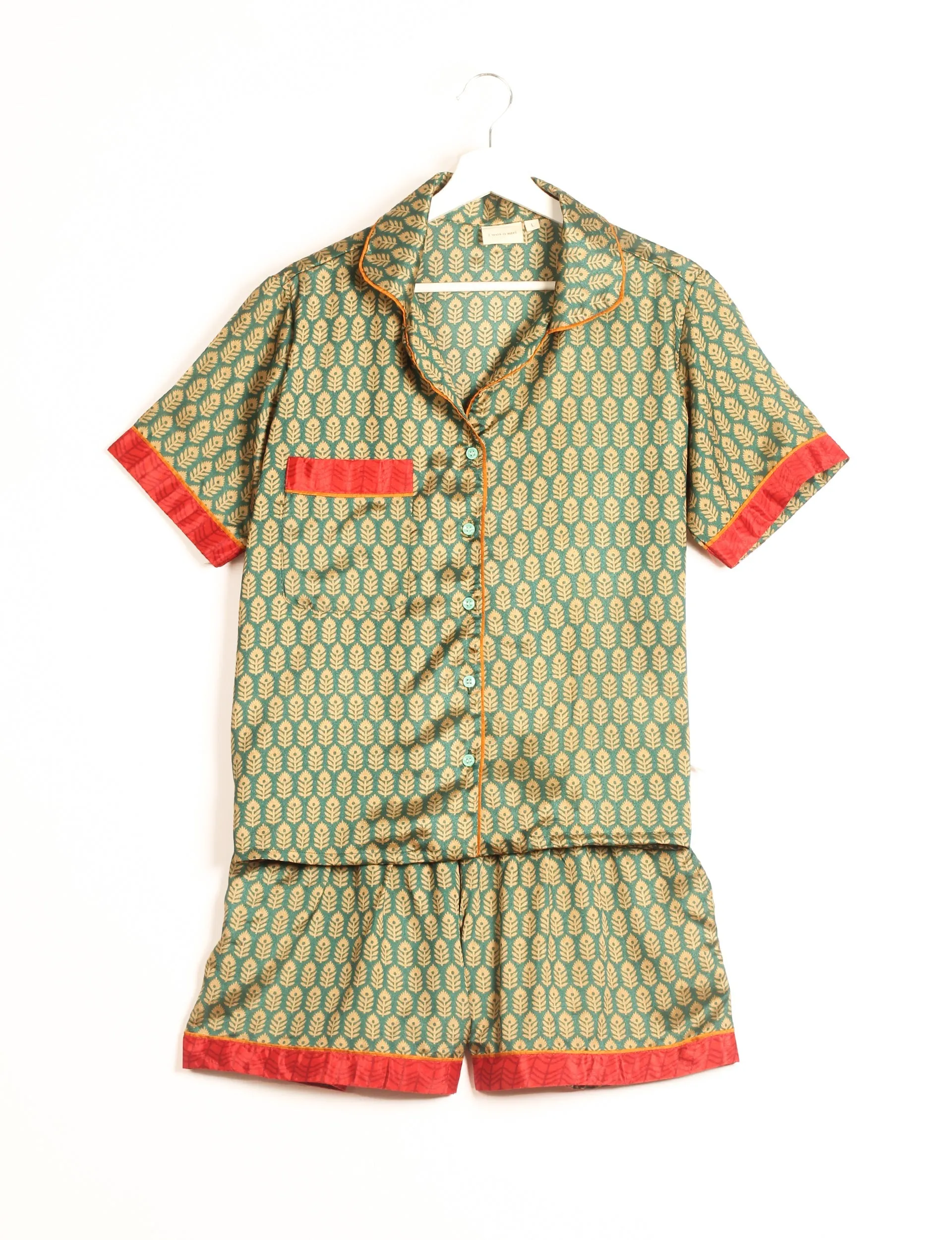 PJ SET SHORT WITH SHORT SLEEVES