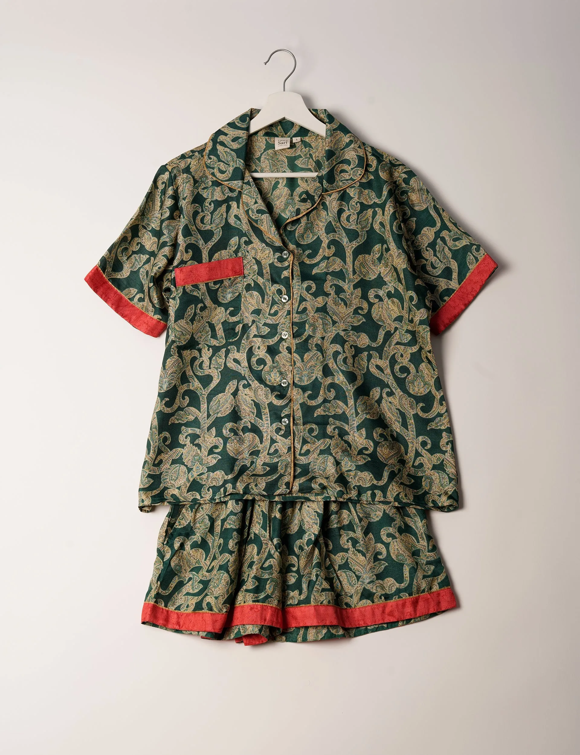 PJ SET SHORT WITH SHORT SLEEVES