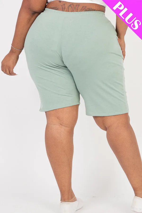 Plus Size French Terry Bermuda Shorts (CAPELLA)
