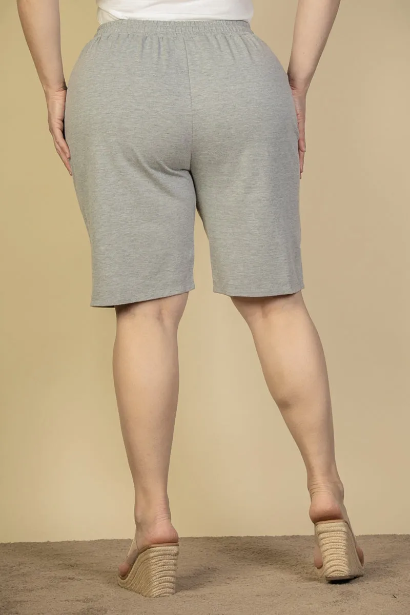 Plus Size French Terry Bermuda Shorts (CAPELLA)
