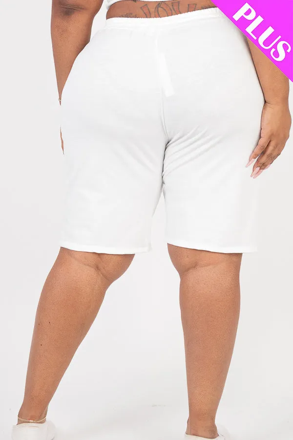 Plus Size French Terry Bermuda Shorts (CAPELLA)