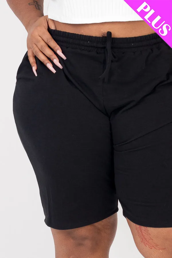 Plus Size French Terry Bermuda Shorts (CAPELLA)
