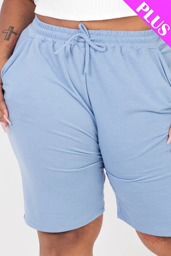 Plus Size French Terry Bermuda Shorts (CAPELLA)