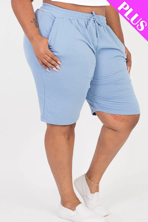 Plus Size French Terry Bermuda Shorts (CAPELLA)
