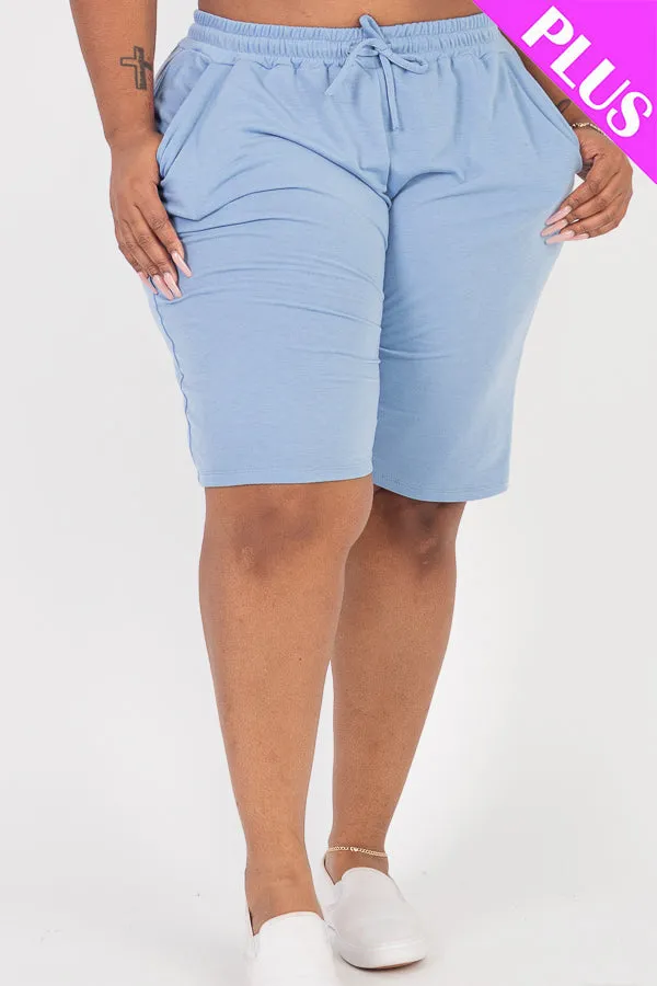 Plus Size French Terry Bermuda Shorts (CAPELLA)