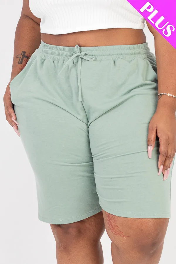 Plus Size French Terry Bermuda Shorts (CAPELLA)