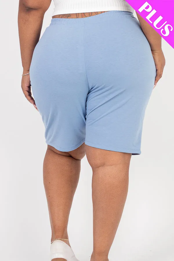 Plus Size French Terry Bermuda Shorts (CAPELLA)