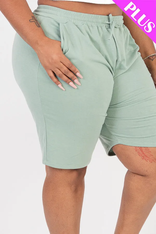 Plus Size French Terry Bermuda Shorts (CAPELLA)