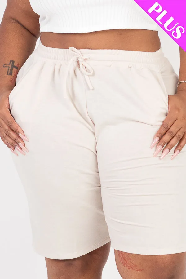 Plus Size French Terry Bermuda Shorts (CAPELLA)