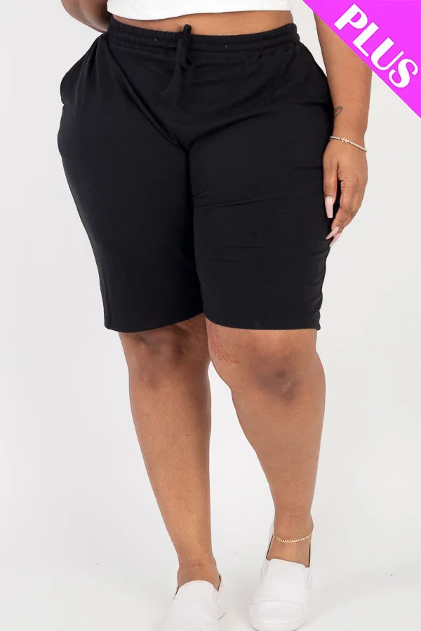 Plus Size French Terry Bermuda Shorts (CAPELLA)