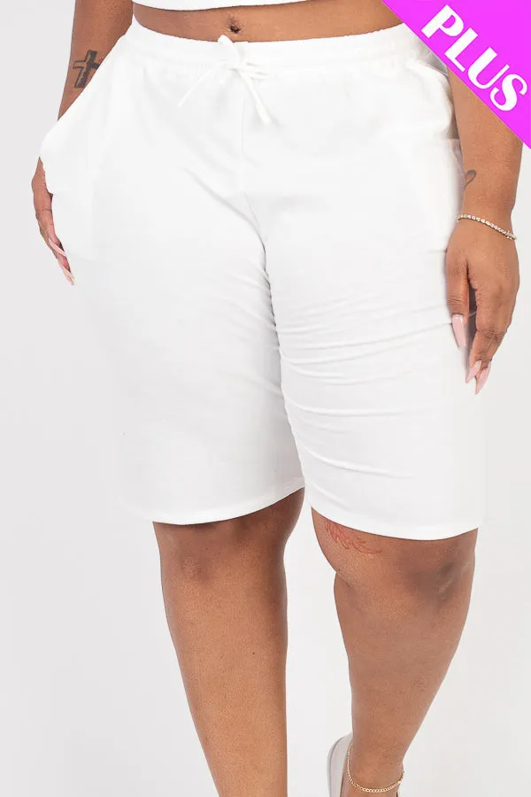 Plus Size French Terry Bermuda Shorts (CAPELLA)