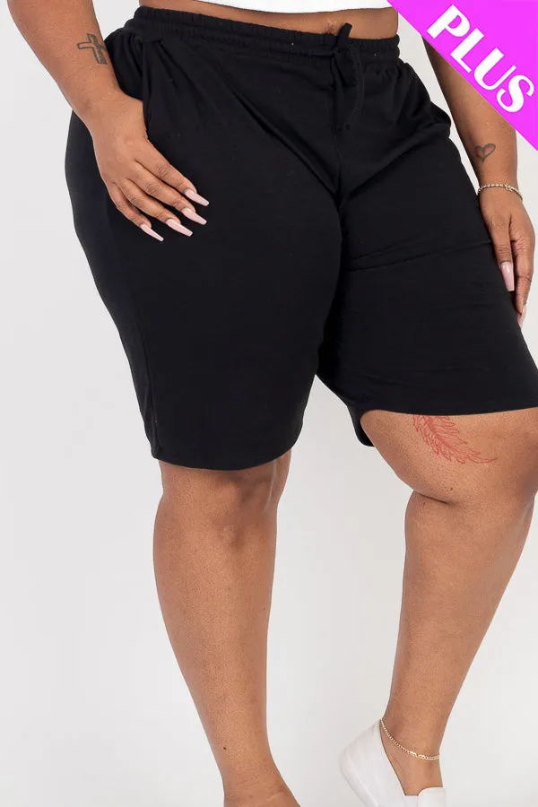 Plus Size French Terry Bermuda Shorts (CAPELLA)