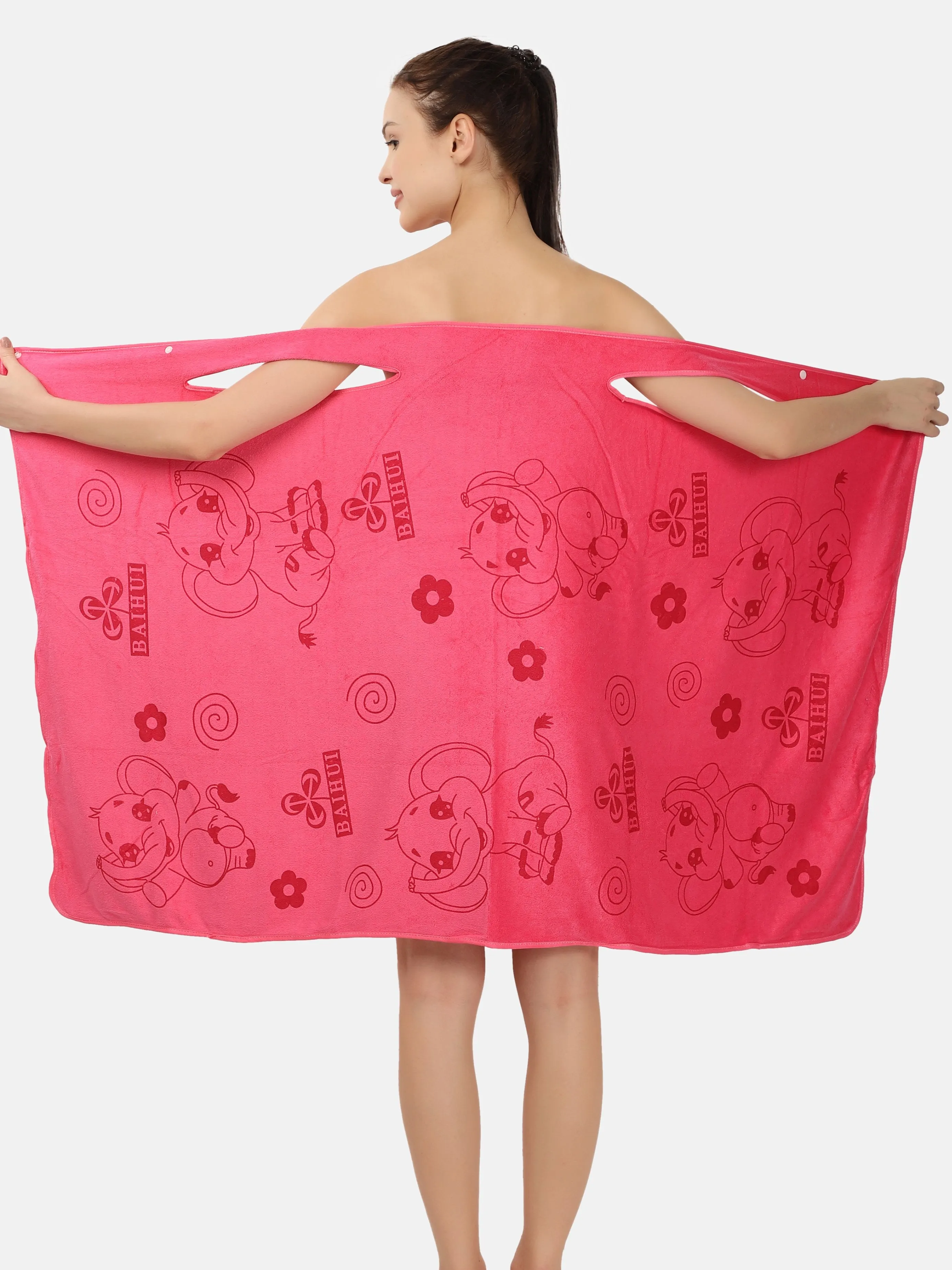 Poftik Soft Bath Towel Beach Spa Bathrobes Wash Clothing Beach Dresses Fashion Wearable Quick Dry Magic Bathing.
