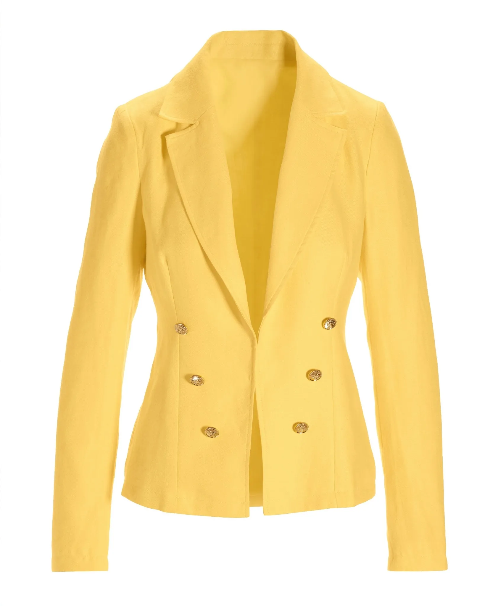 Polished Linen Blazer Lemon Drop
