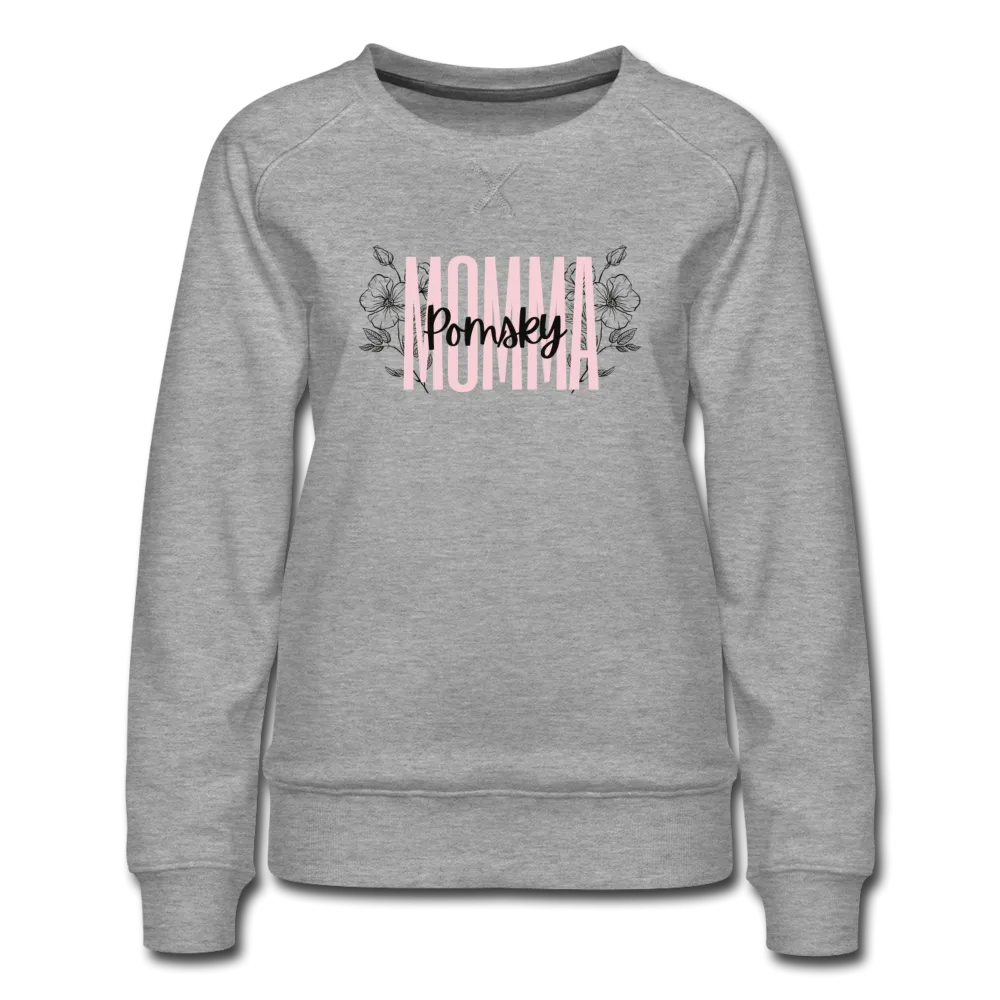 Pomsky Momma Floral Women’s Premium Sweatshirt