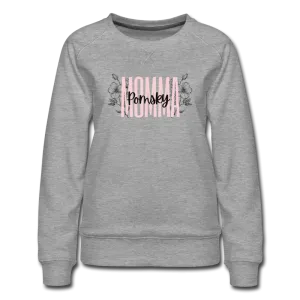 Pomsky Momma Floral Women’s Premium Sweatshirt