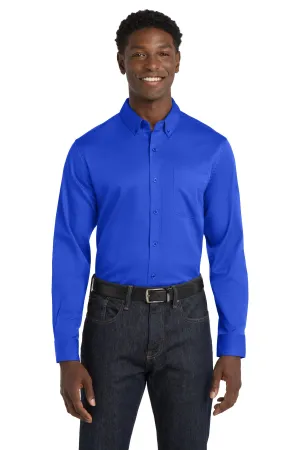 Port Authority Long Sleeve SuperPro React Twill Shirt. W808 True Royal