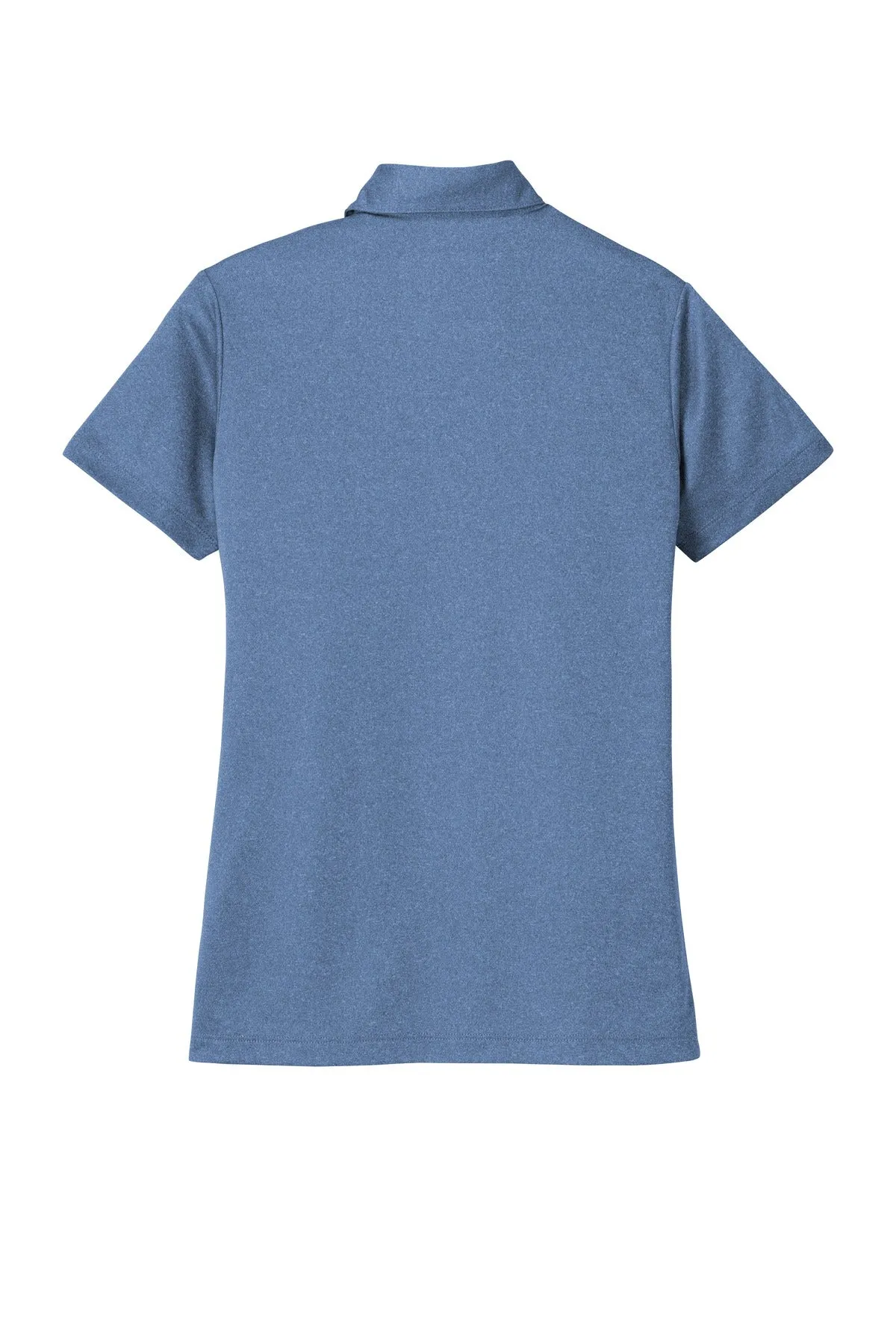 Port Authority  Women's Heathered Silk Touch  Performance Polo. LK542 Moonlight Blue Heather