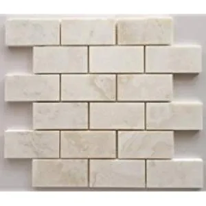Premium White Onyx CROSS-CUT 2 X 4 Polished Brick Mosaic Tile - SAMPLE LISTING