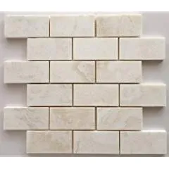 Premium White Onyx CROSS-CUT 2 X 4 Polished Brick Mosaic Tile - SAMPLE LISTING