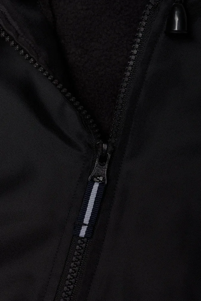 Primary School Reflective Rain Jacket Black