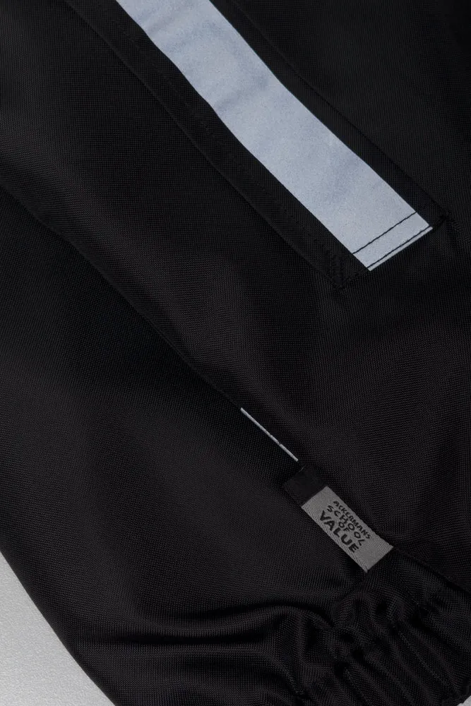 Primary School Reflective Rain Jacket Black