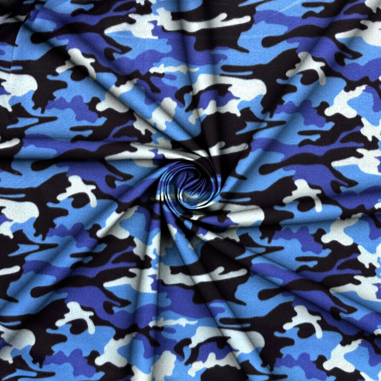 Printed Polar Fleece Camo Bluezey Blues