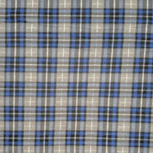 Printed Polar Fleece Check Navy & Taupe