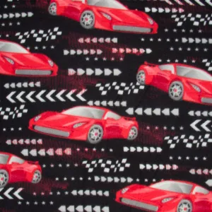 Printed Polar Fleece Le Mans Black