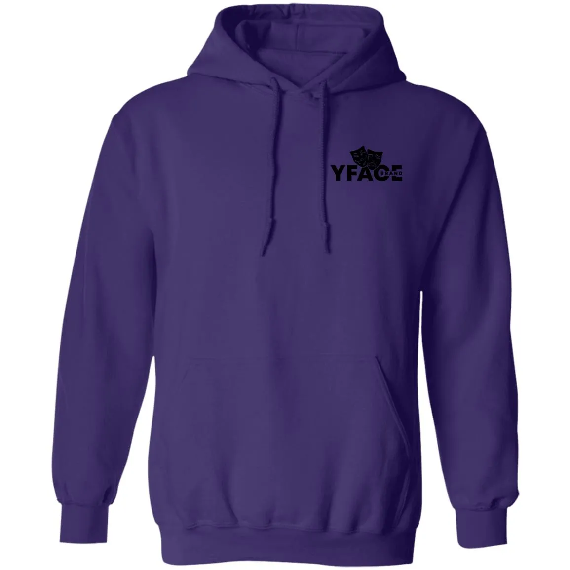 Pullover Hoodie Black Logo Front 2