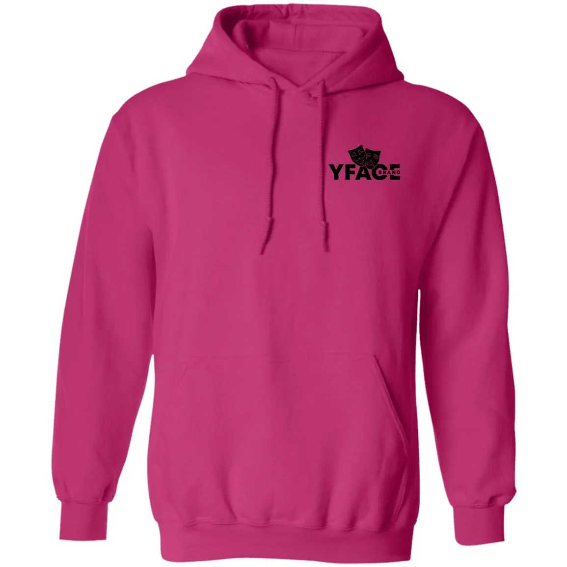 Pullover Hoodie Black Logo Front 2