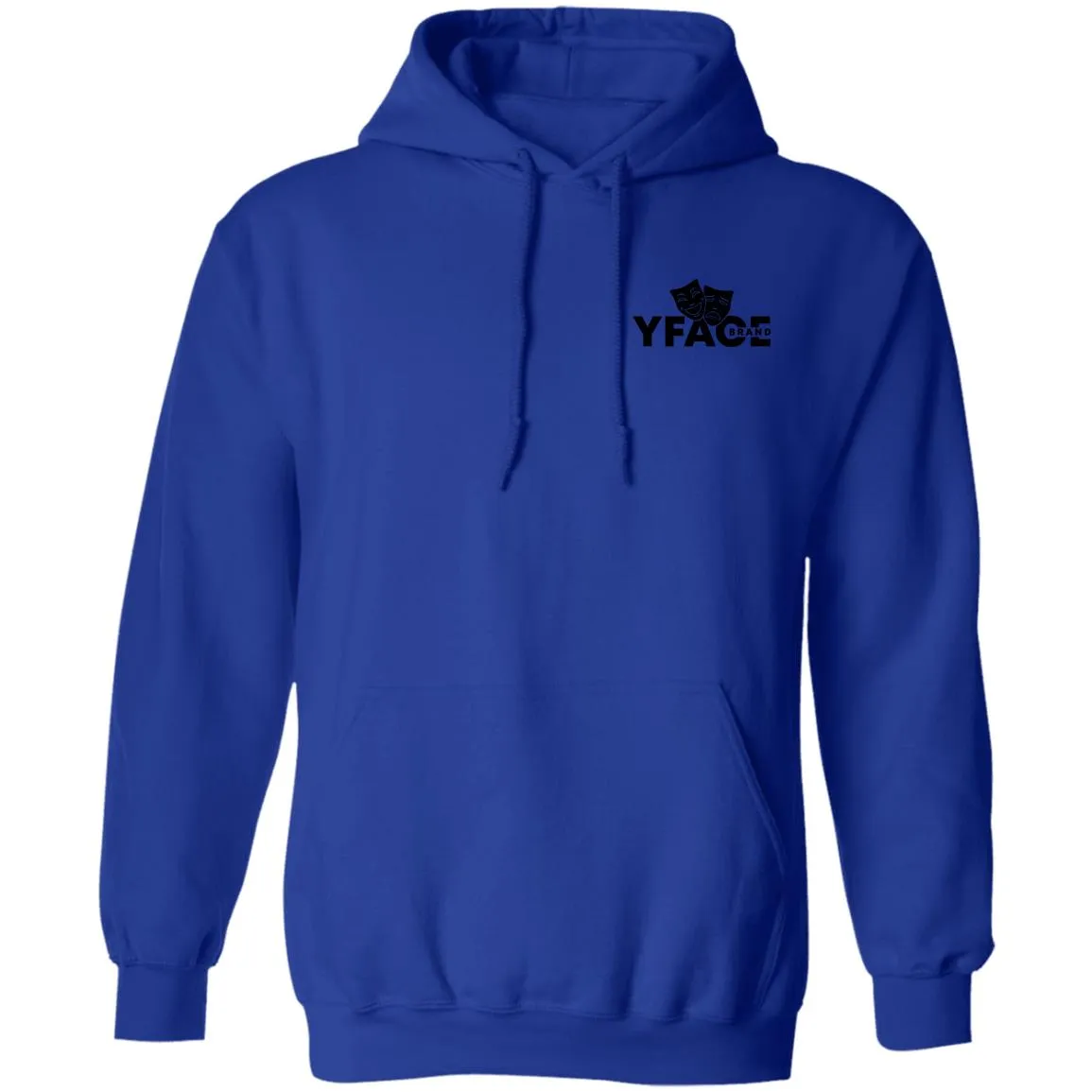 Pullover Hoodie Black Logo Front 2