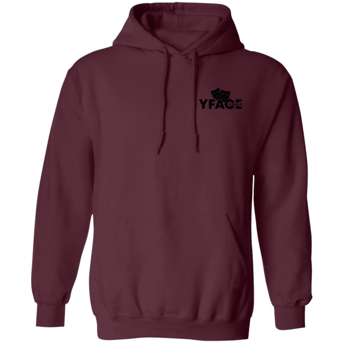 Pullover Hoodie Black Logo Front 2