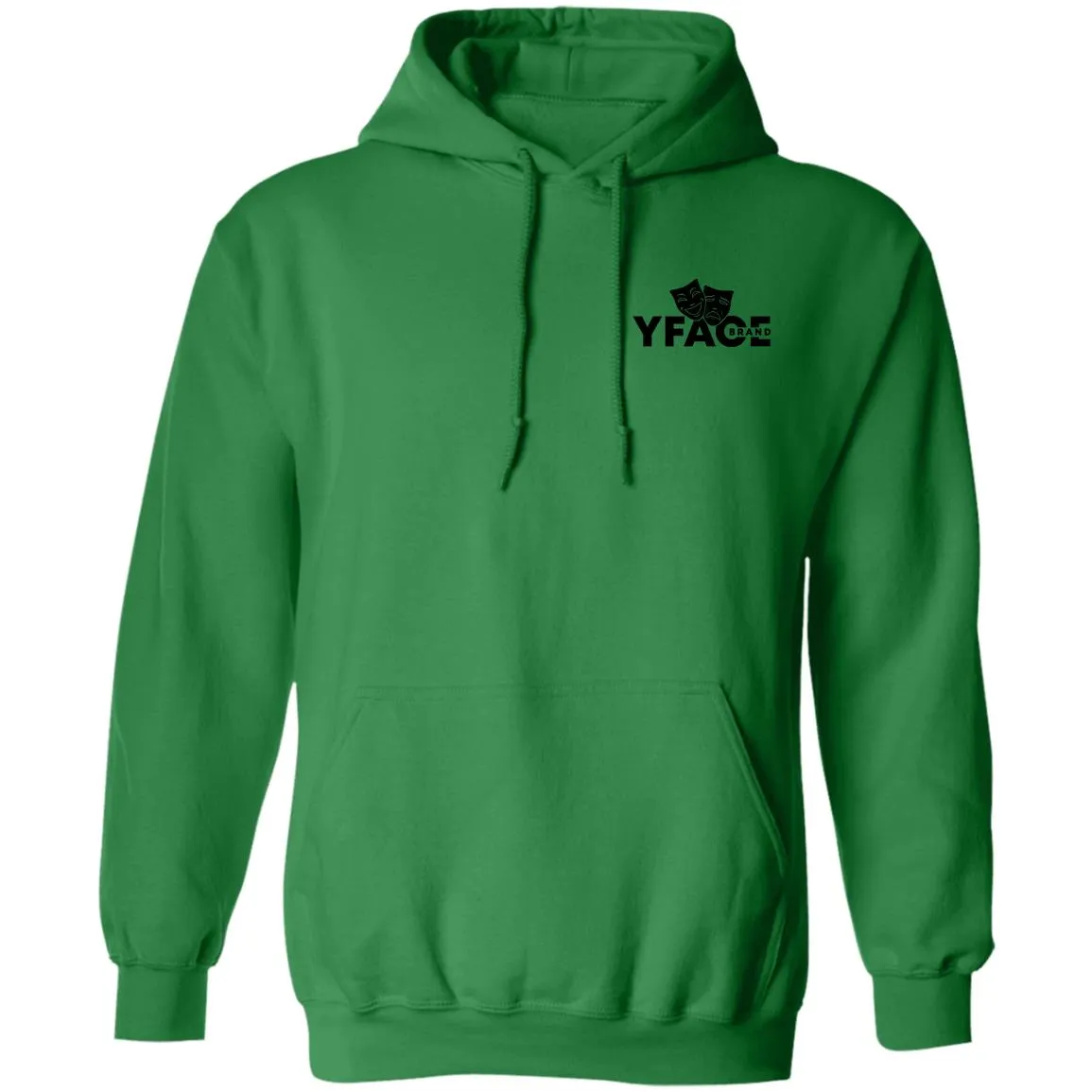Pullover Hoodie Black Logo Front 2